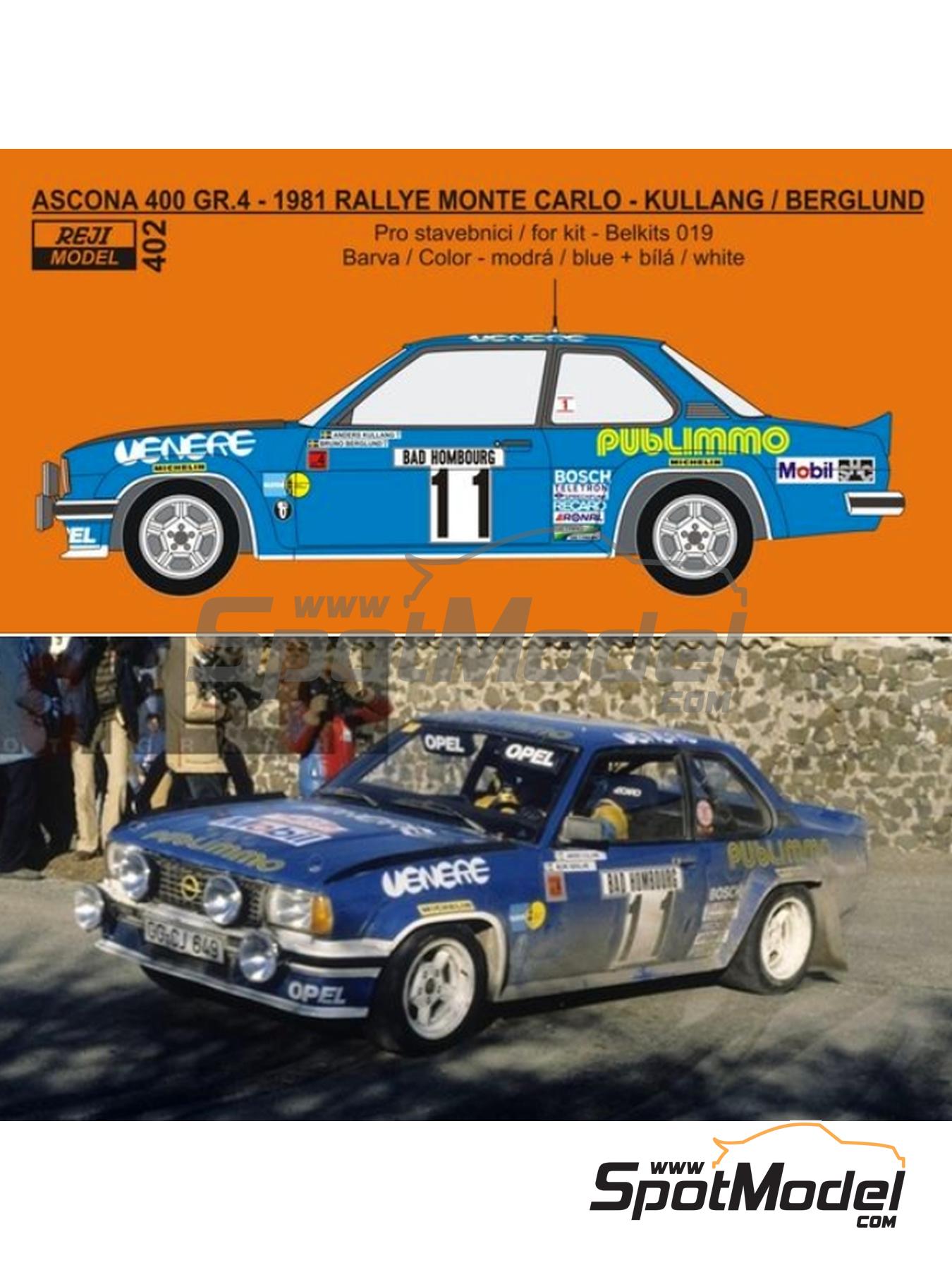 BELKITS Opel Ascona 400 +REJIモデル デカール他 【公式通販】 BELKITS Opel Ascona 400 +REJIモデル デカール他 【公式通販】